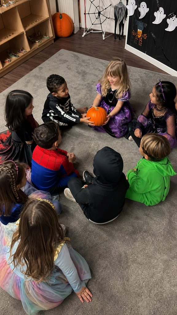 kids playing halloween trivia game