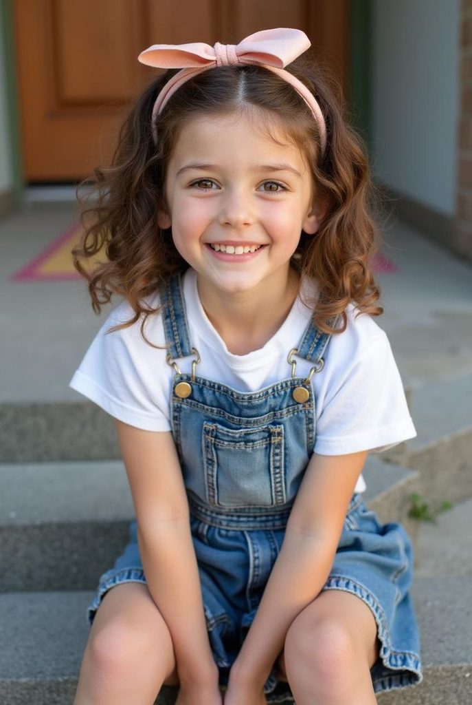 kid with headband style