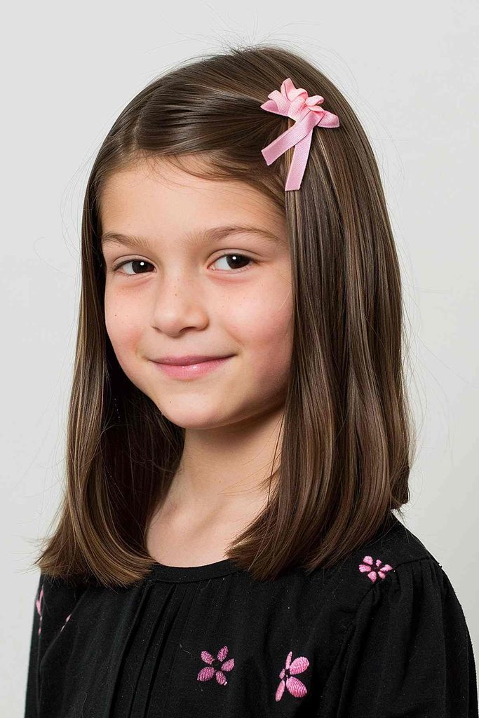 kid with simple straight down styles