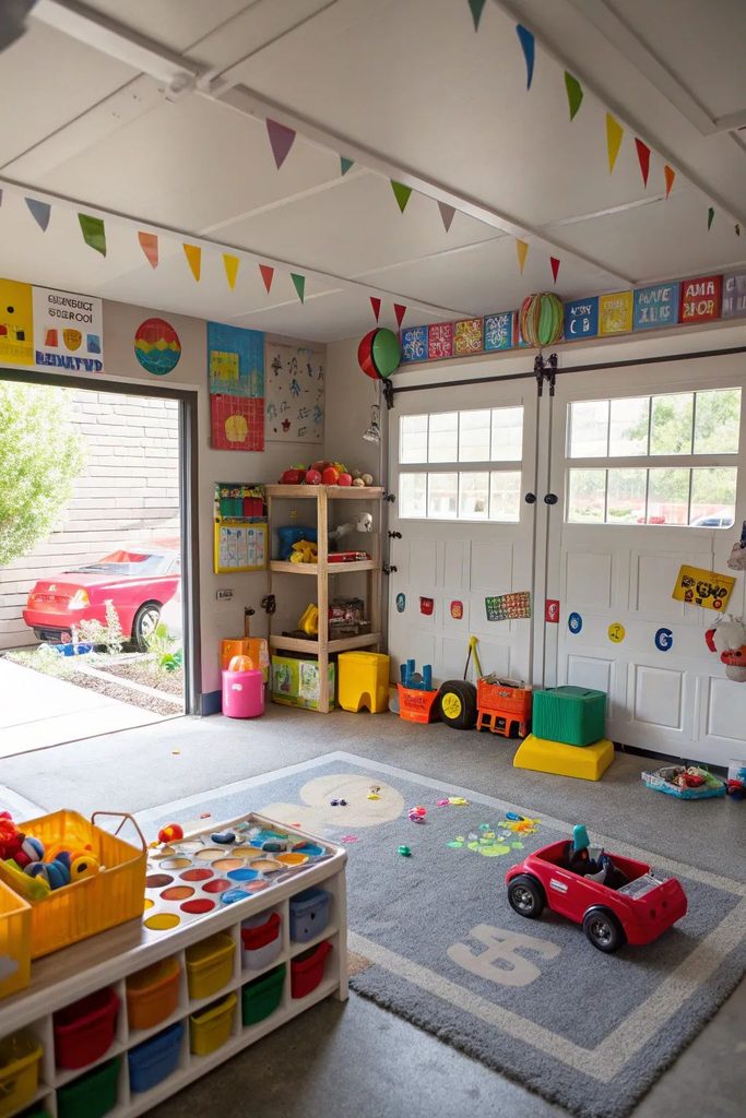 spacious kids playroom without too many toys