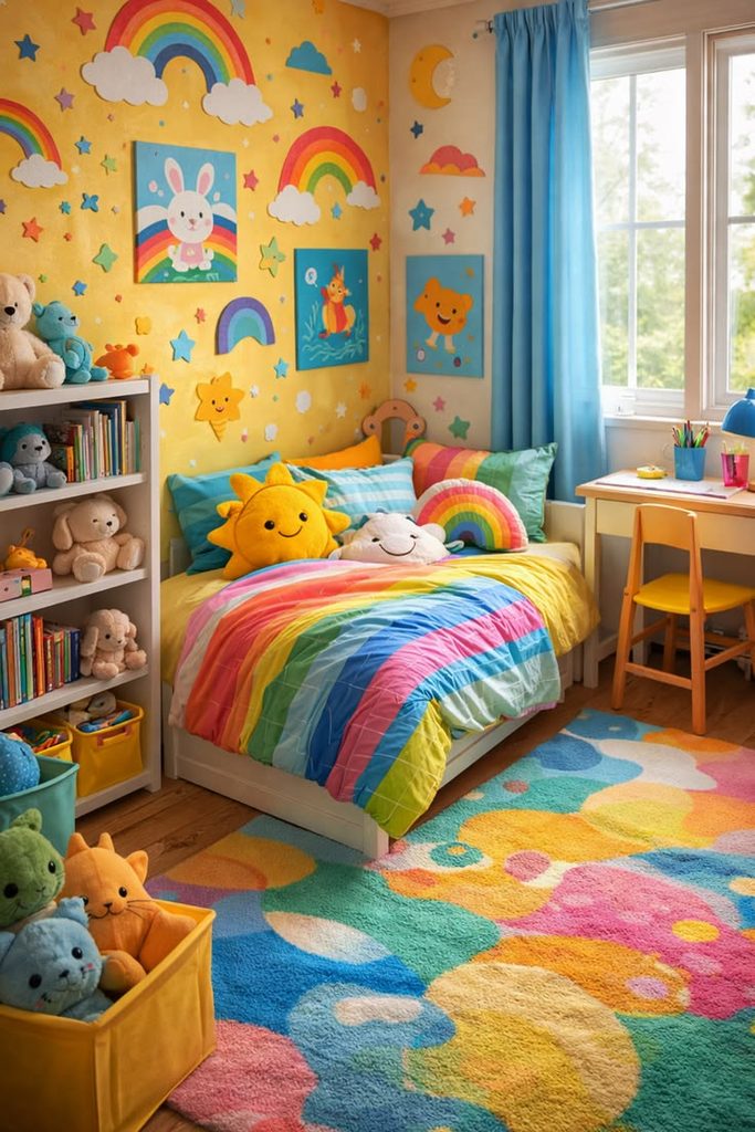kids colorful bedroom that grows with them