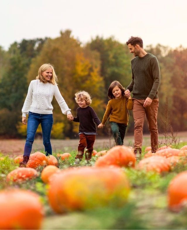 family pumpkin patch visit