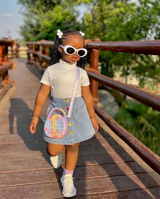 kid in full outfit