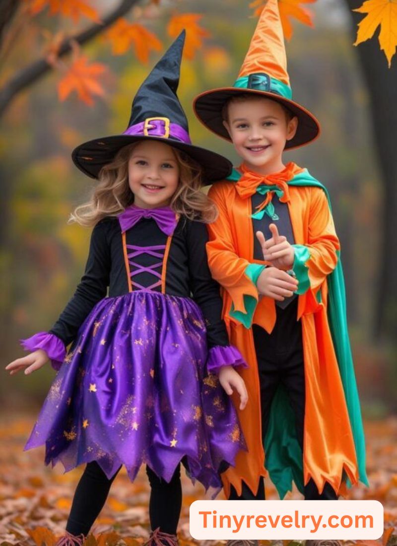 kids in halloween costumes
