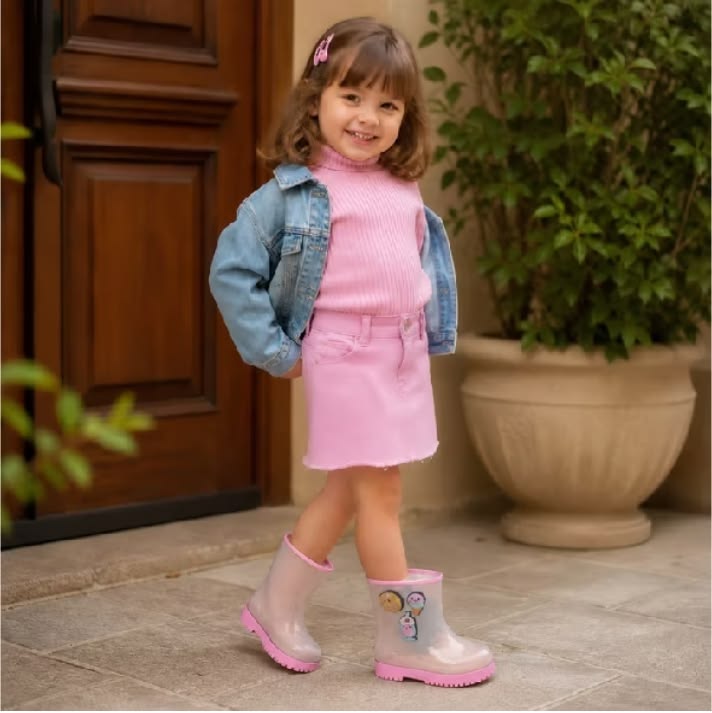 kid in rain boot
