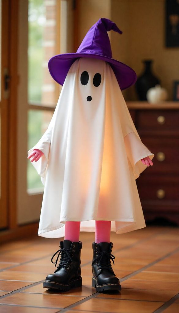 kid in witch costume