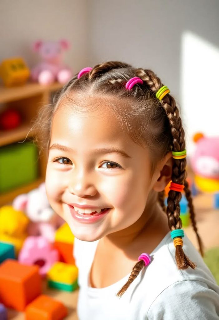 kid with braids