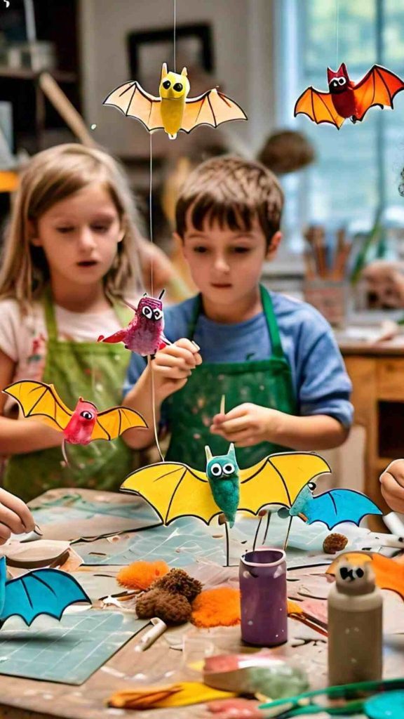 kids making bats