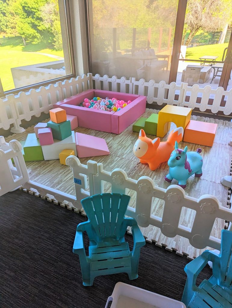 kids playroom with zones