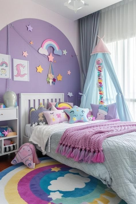kids purple bedroom