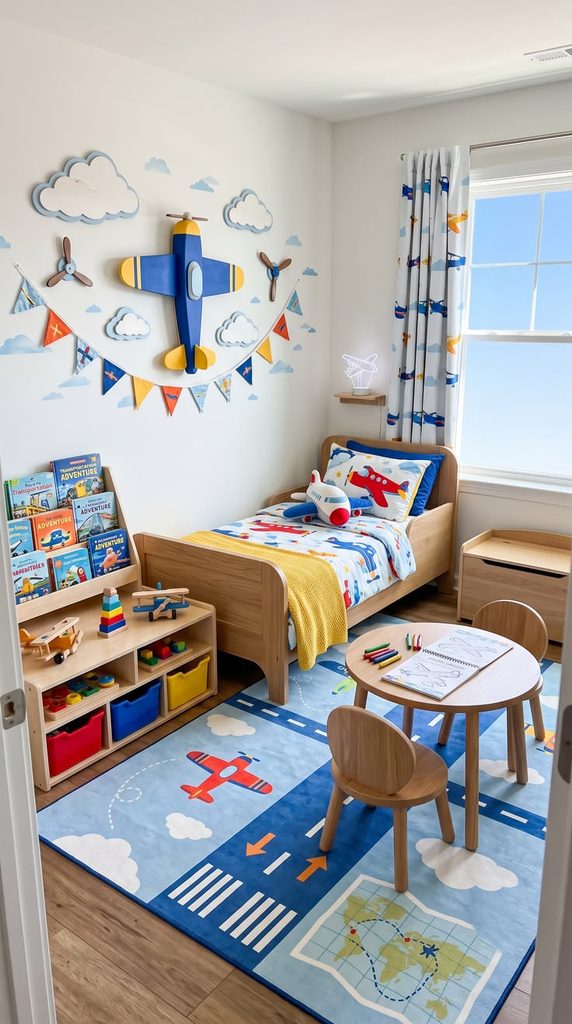 kids room with reading table