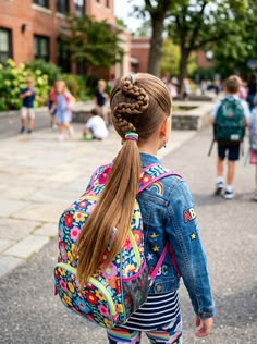 kid with school hairstyle