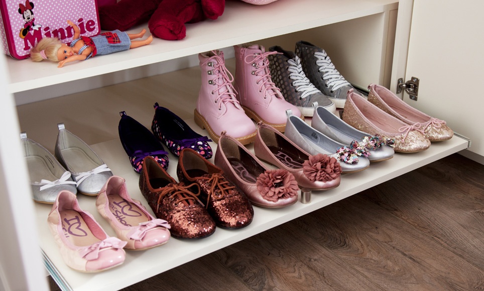 and arranged comfortable shoes for kids