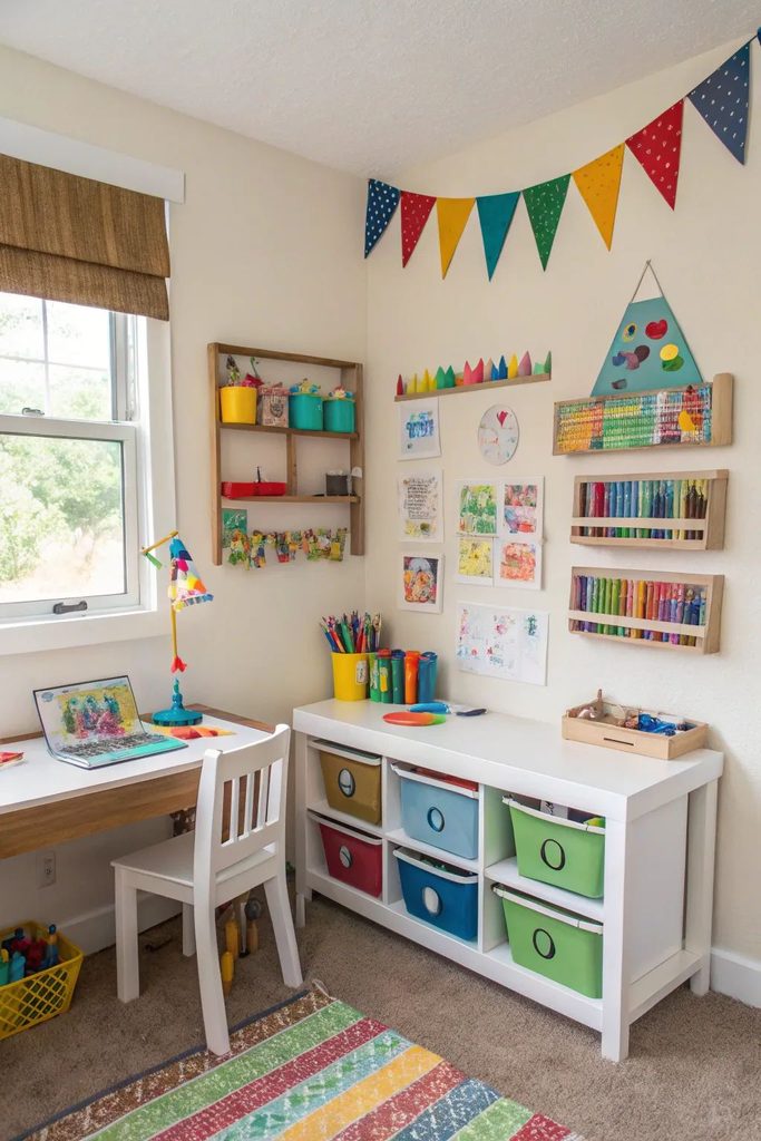 kids reading corner closer to the window