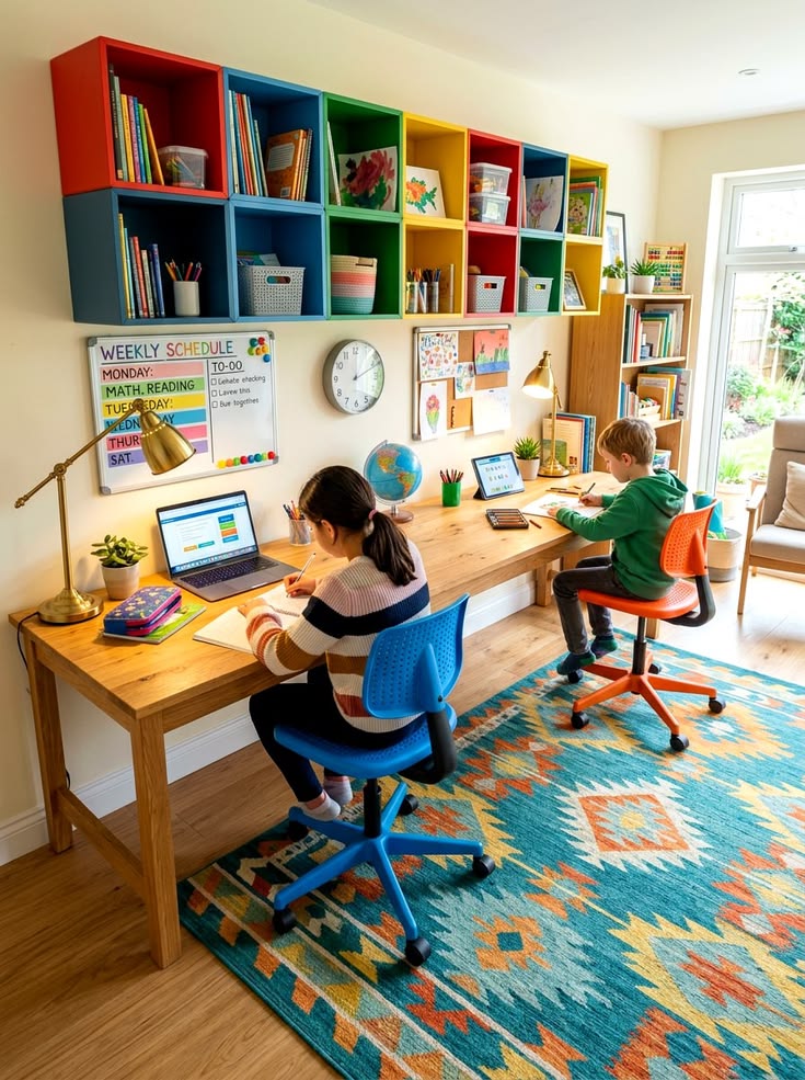 kids shared study room