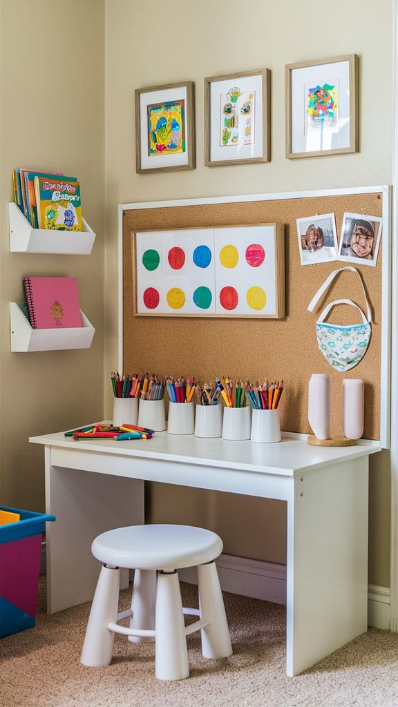 kids arranged reading space