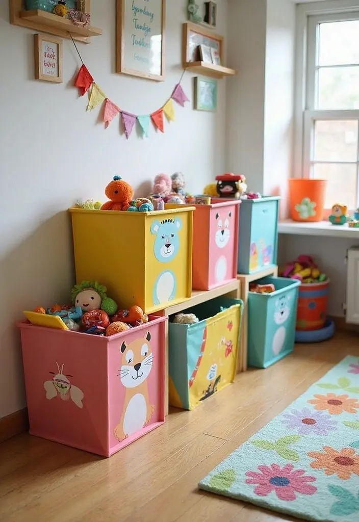 toys in a box as part of how to organize toys so kids can find them