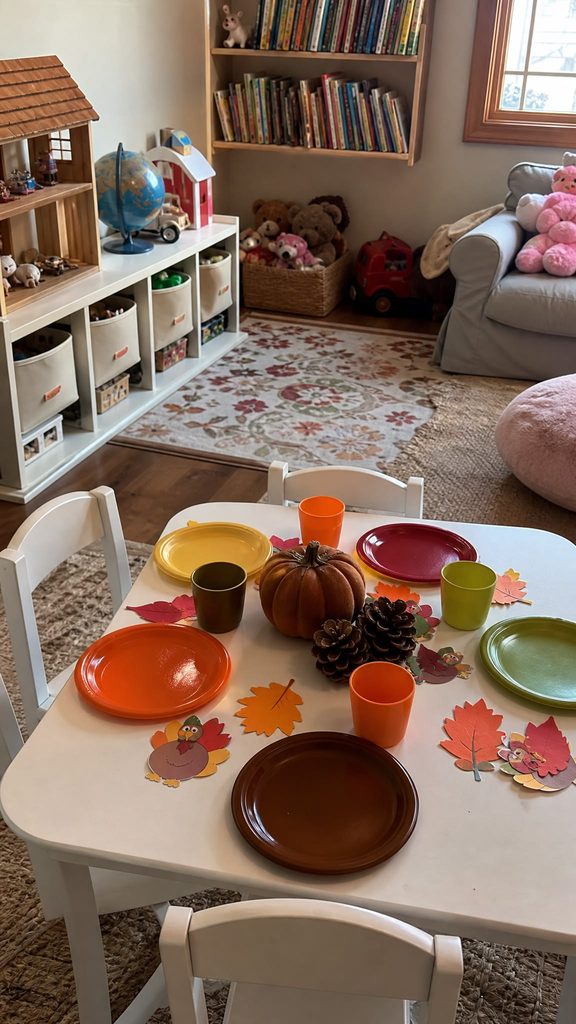 a cozy kids dinning table