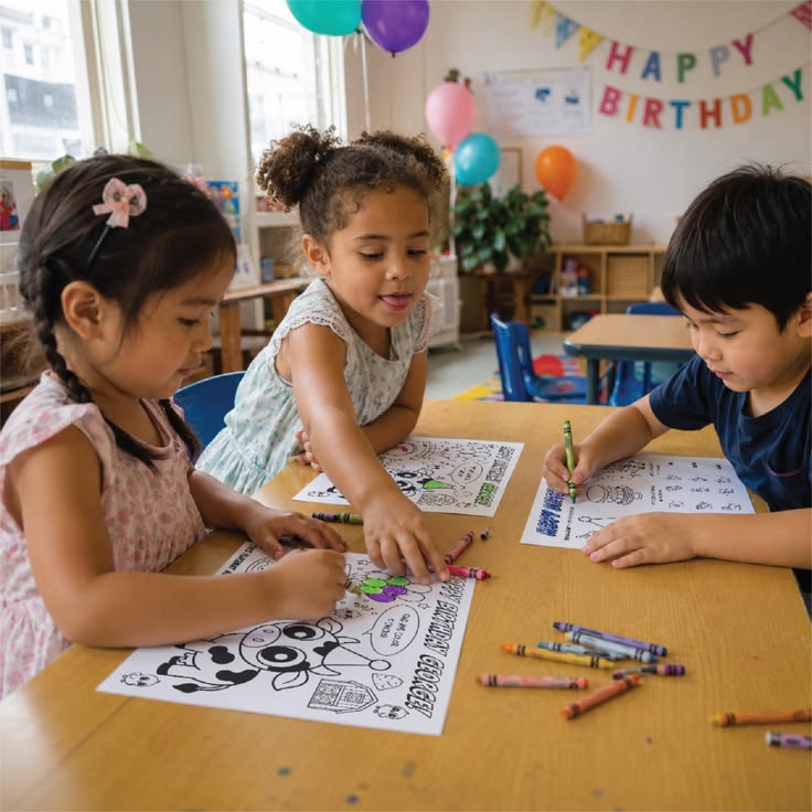 kids coloring placemats