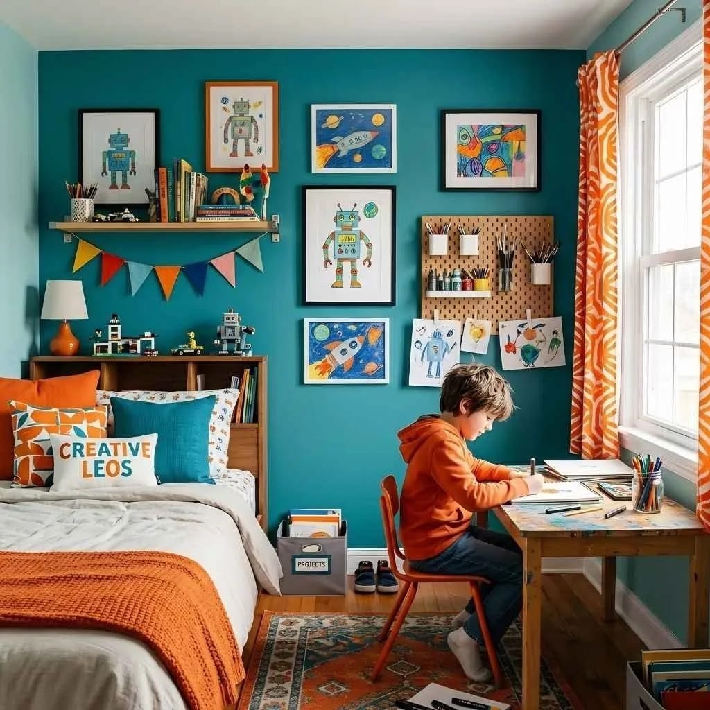 kid reading in his room